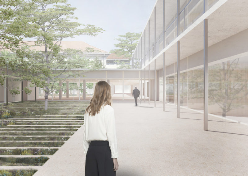 Zdrav(iln)a Povšetova – projektna študija Centra zdravja in nove oblike negovalne bolnišnice v Ljubljani : revitalizacija območja Zavoda za prestajanje kazni zapora Ljubljana in razmislek o procesu zdravljenja človeka, narave in arhitekture
