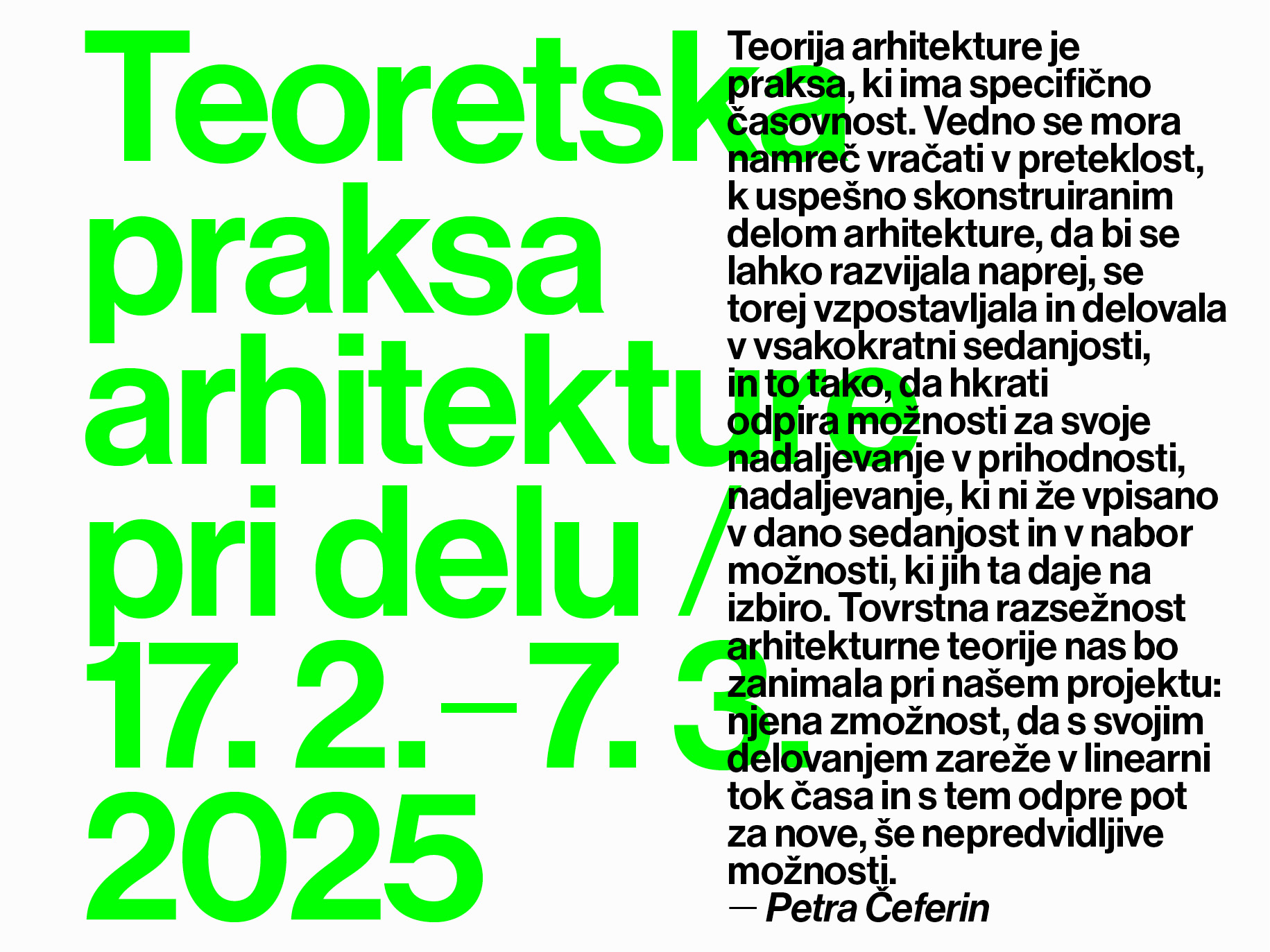 Teoretska praksa arhitekture pri delu