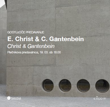 Gostujoče predavanje: E. Christ & C. Gantenbein