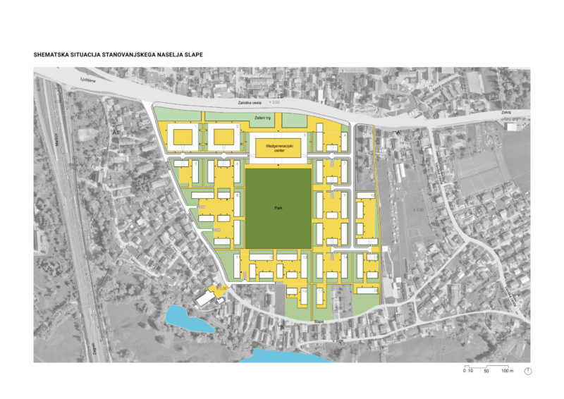 Implementacija študije obodnih blokov znotraj ljubljanske obvoznice na primeru stanovanjskega naselja Slape