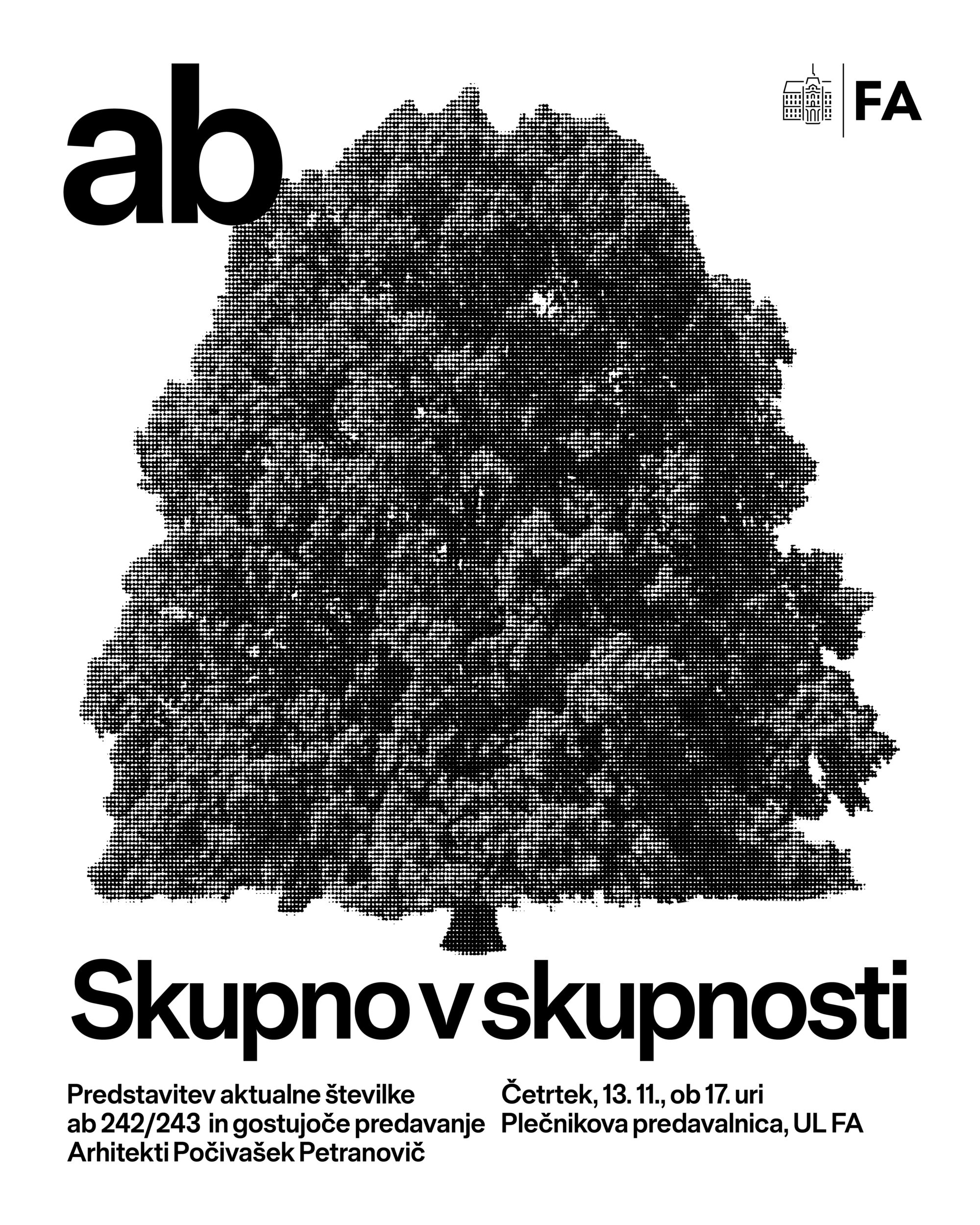 Skupno v skupnosti: predstavitev aktualne številke ab in gostujoče predavanje arhitektov Počivašek Petranovič