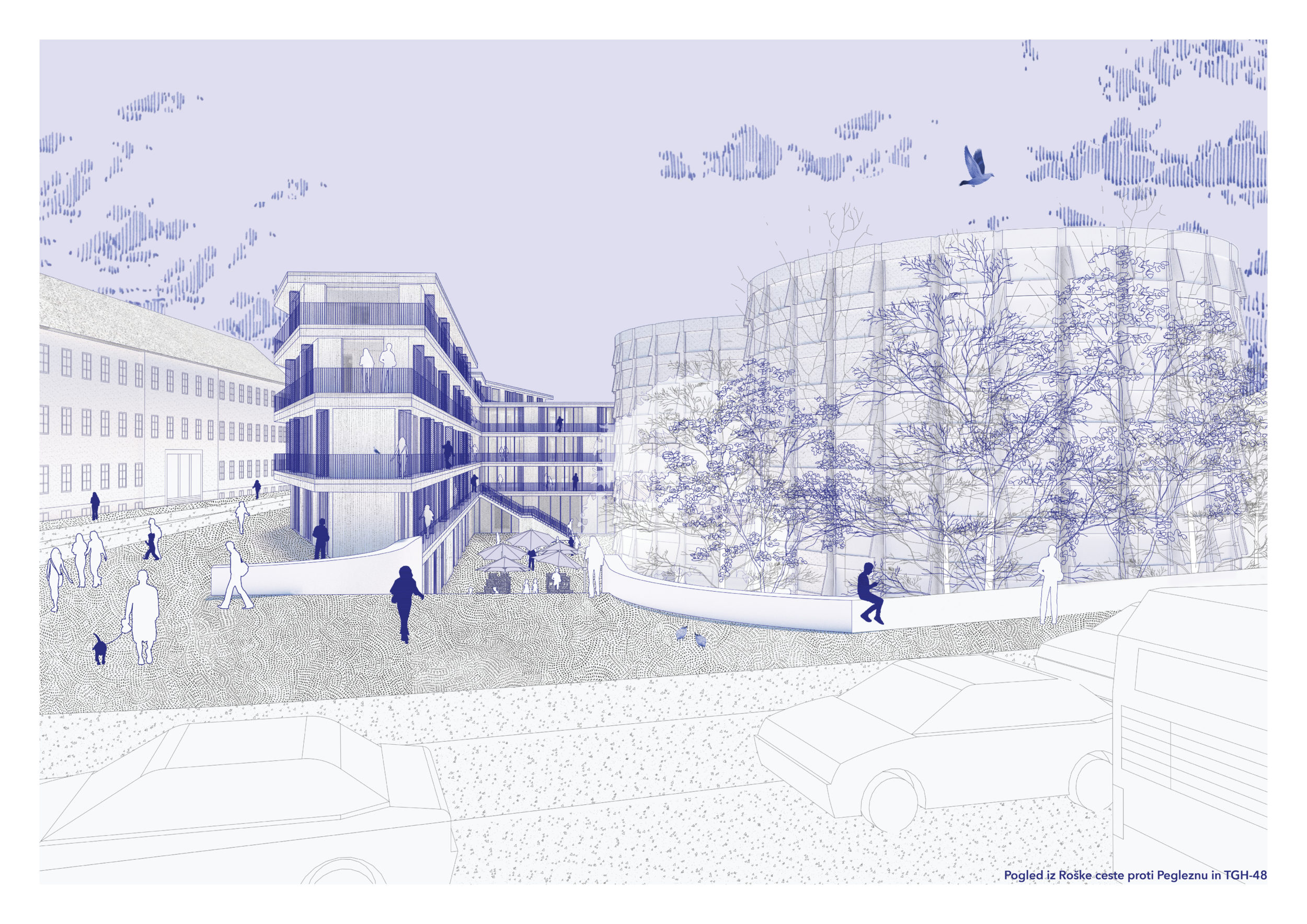 Nisi sam : idejna zasnova bivalnih tipologij za osebe z duševno motnjo na območju kareja ob Ambroževem trgu