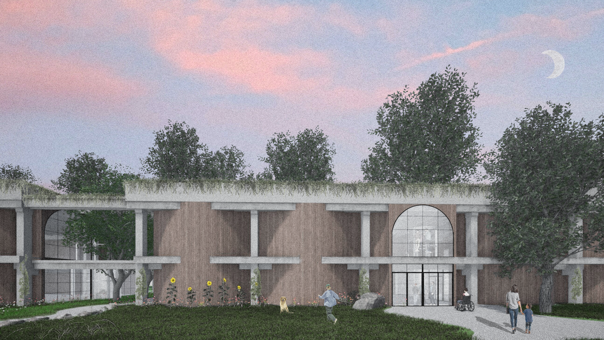 V kontaktu z zgodovino : idejna zasnova avtizmu prijaznega skupnostnega centra na območju tovarne Labod Krško