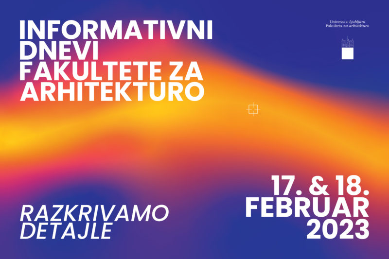 Informativni dnevi fakultete za arhitekturo
