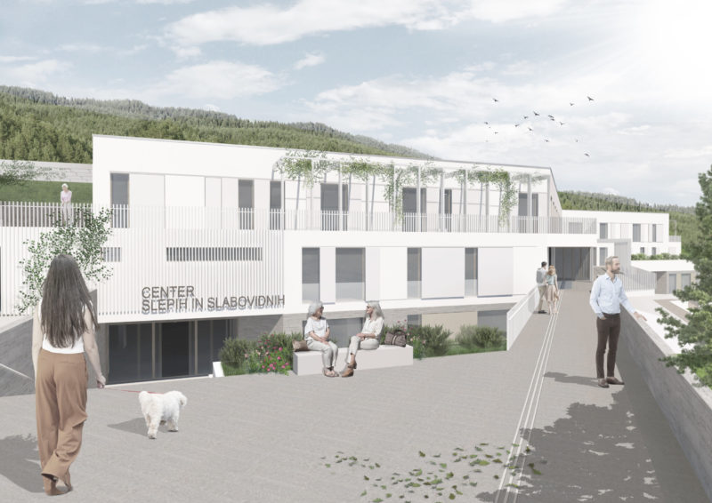 Idejna zasnova centra za slepe in slabovidne v Sežani